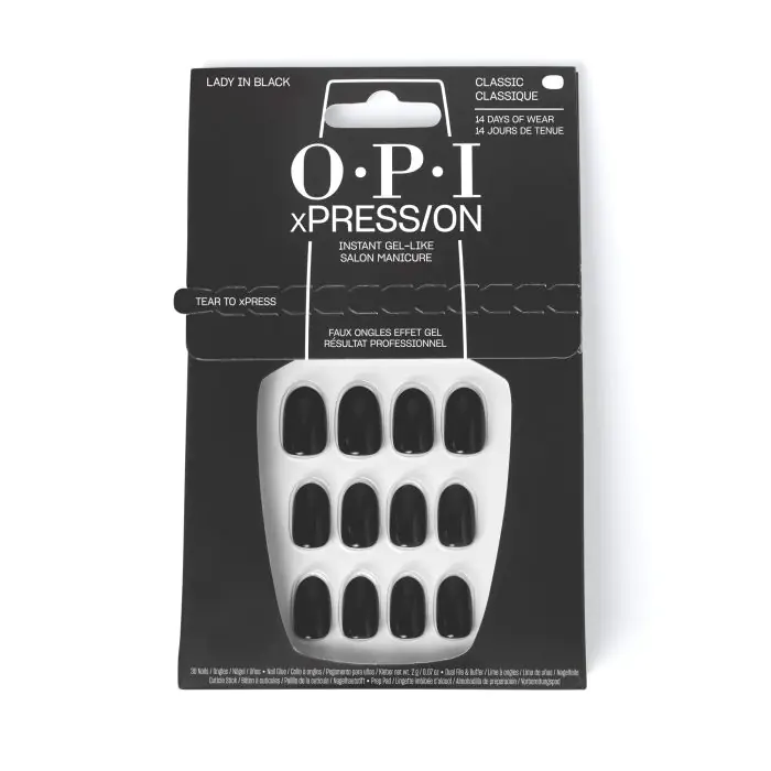 

Накладные ногти xpress/on uñas postizas Opi, цвет lady in black