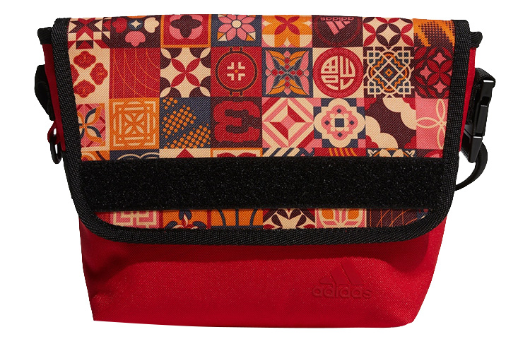 

Adidas Полиэстеровая наплечная сумка через плечо обычная унисекс красная, Red