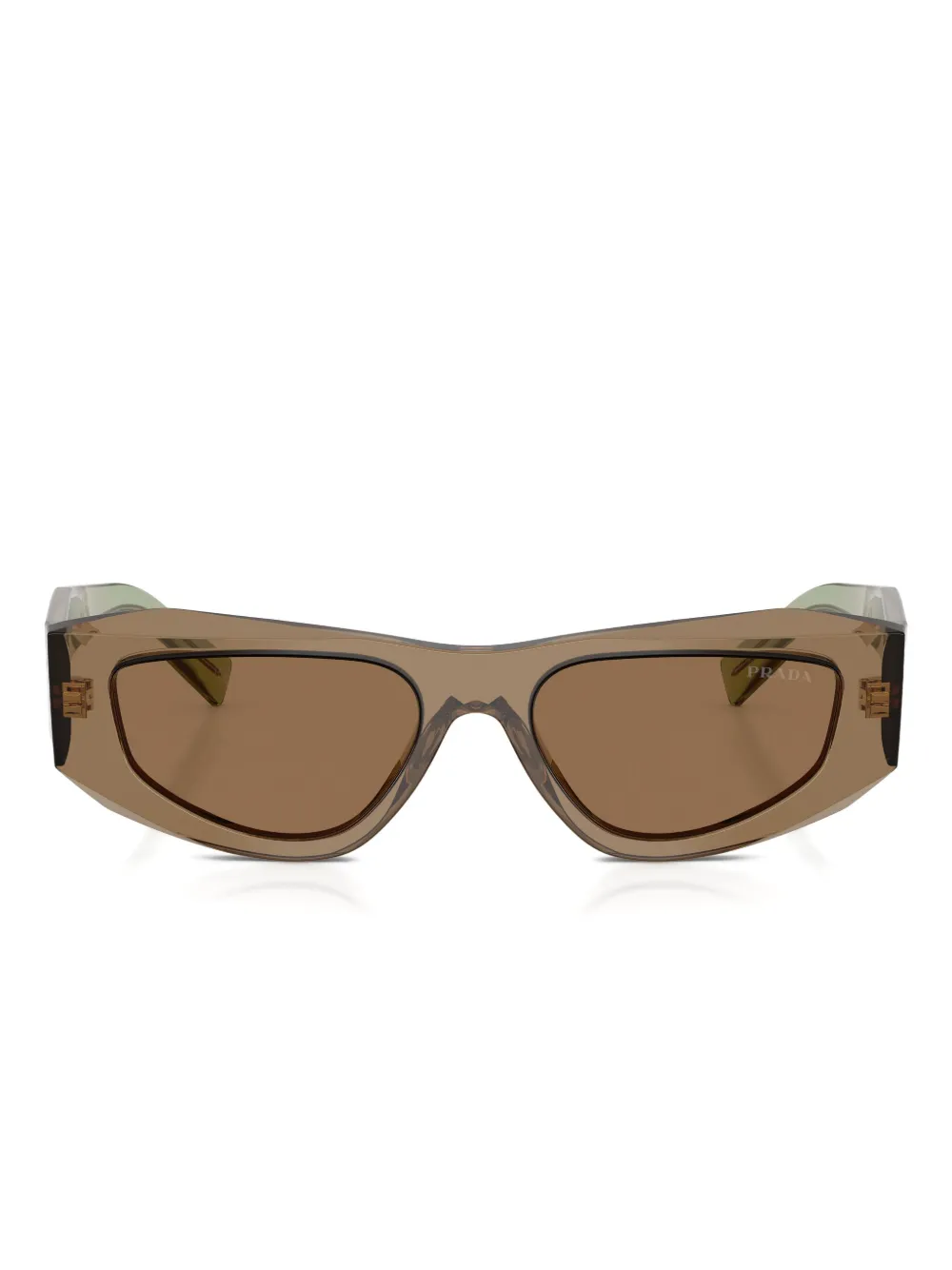 

Солнцезащитные очки с прямоугольной оправой Symbole Prada, коричневый