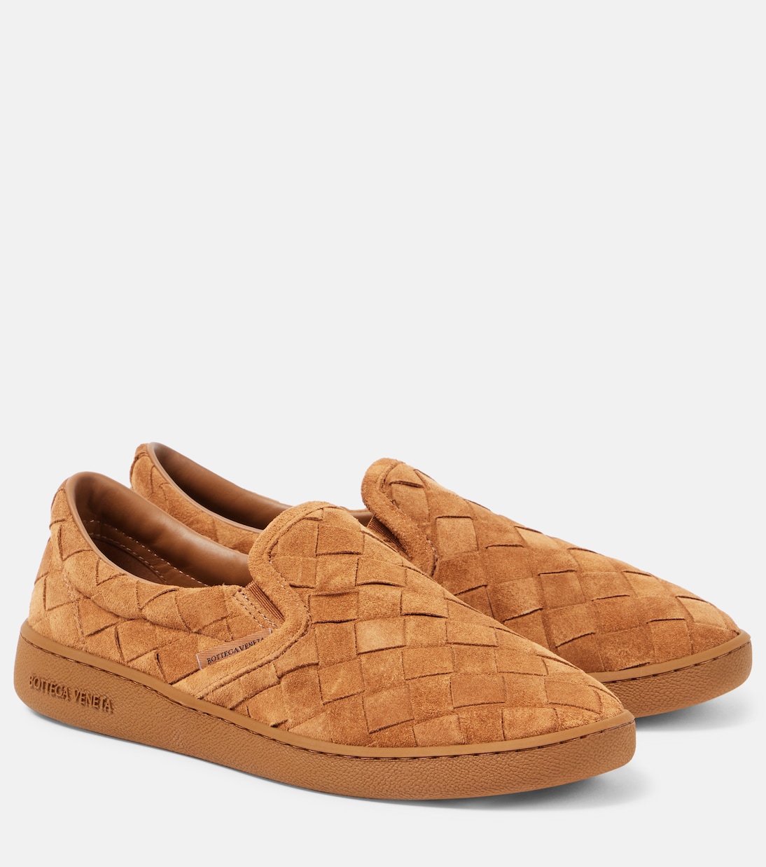 Слипоны Sawyer из замши Bottega Veneta, Caramel
