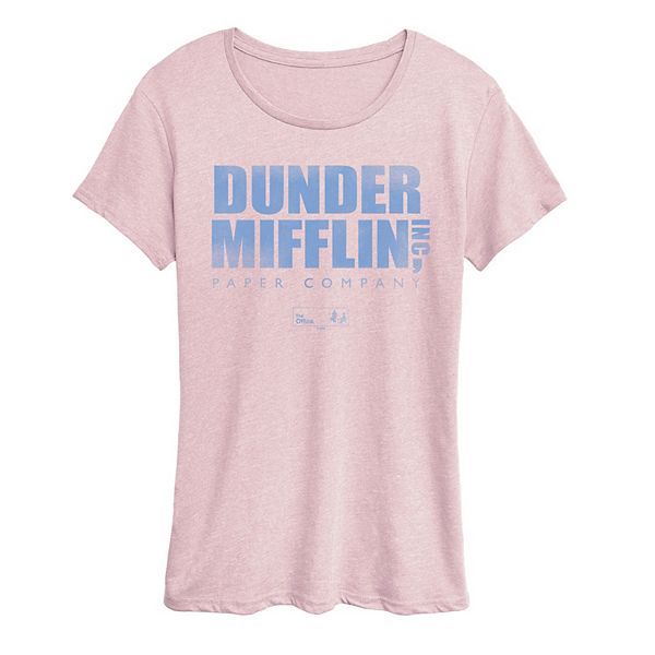 

Футболка женская с принтом Dunder Mifflin Licensed Character, Heather Pink, Розовый, Футболка женская с принтом Dunder Mifflin Licensed Character, Heather Pink