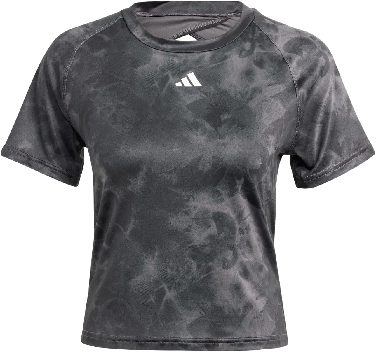 Футболка с AOP цветами adidas, серый/уголь