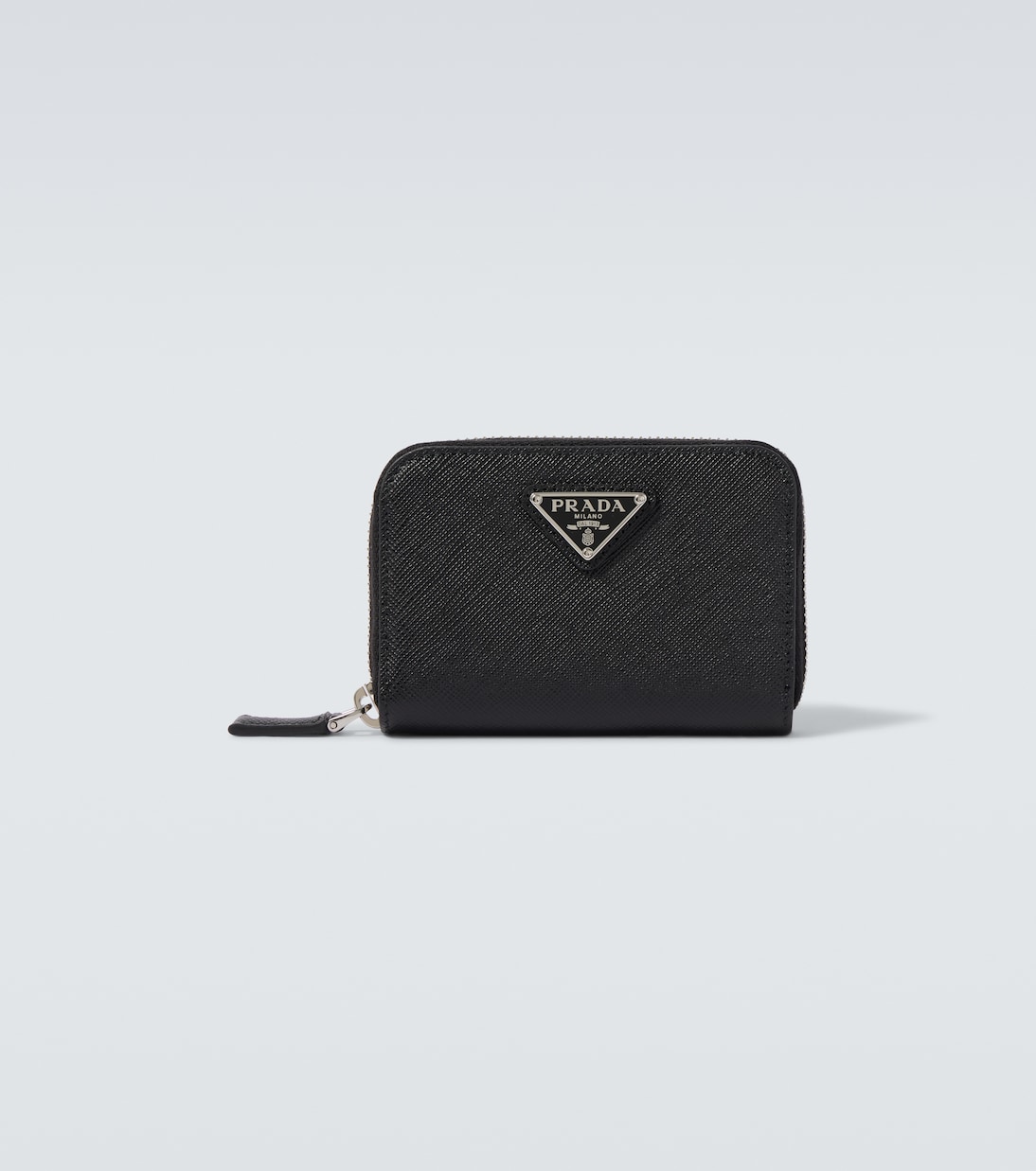

Кошелек для монет из кожи Saffiano с логотипом Prada, черный