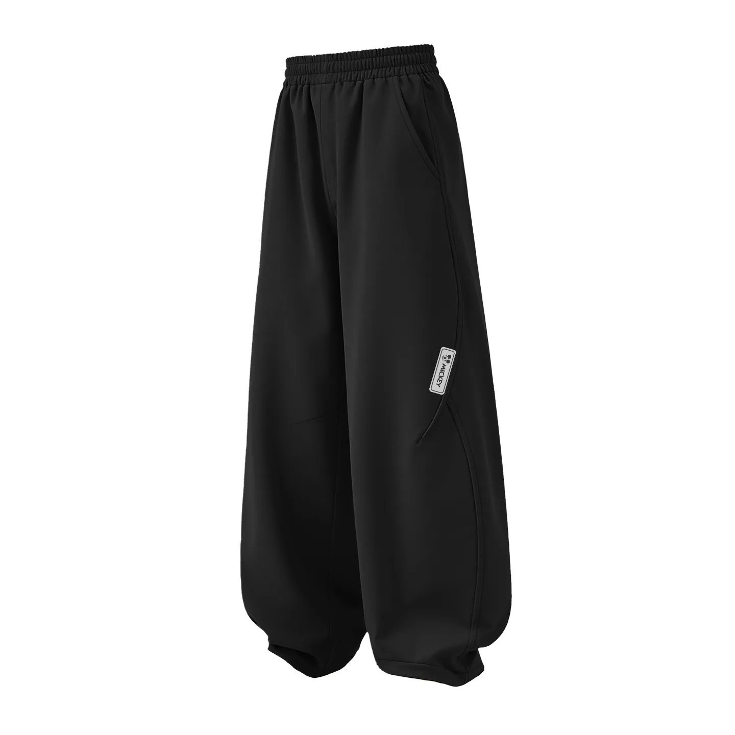 Детские утепленные брюки softshell Disney, [Thickened and Fleece-Lined]Di H Square Hook-and-Loop Closure in Black