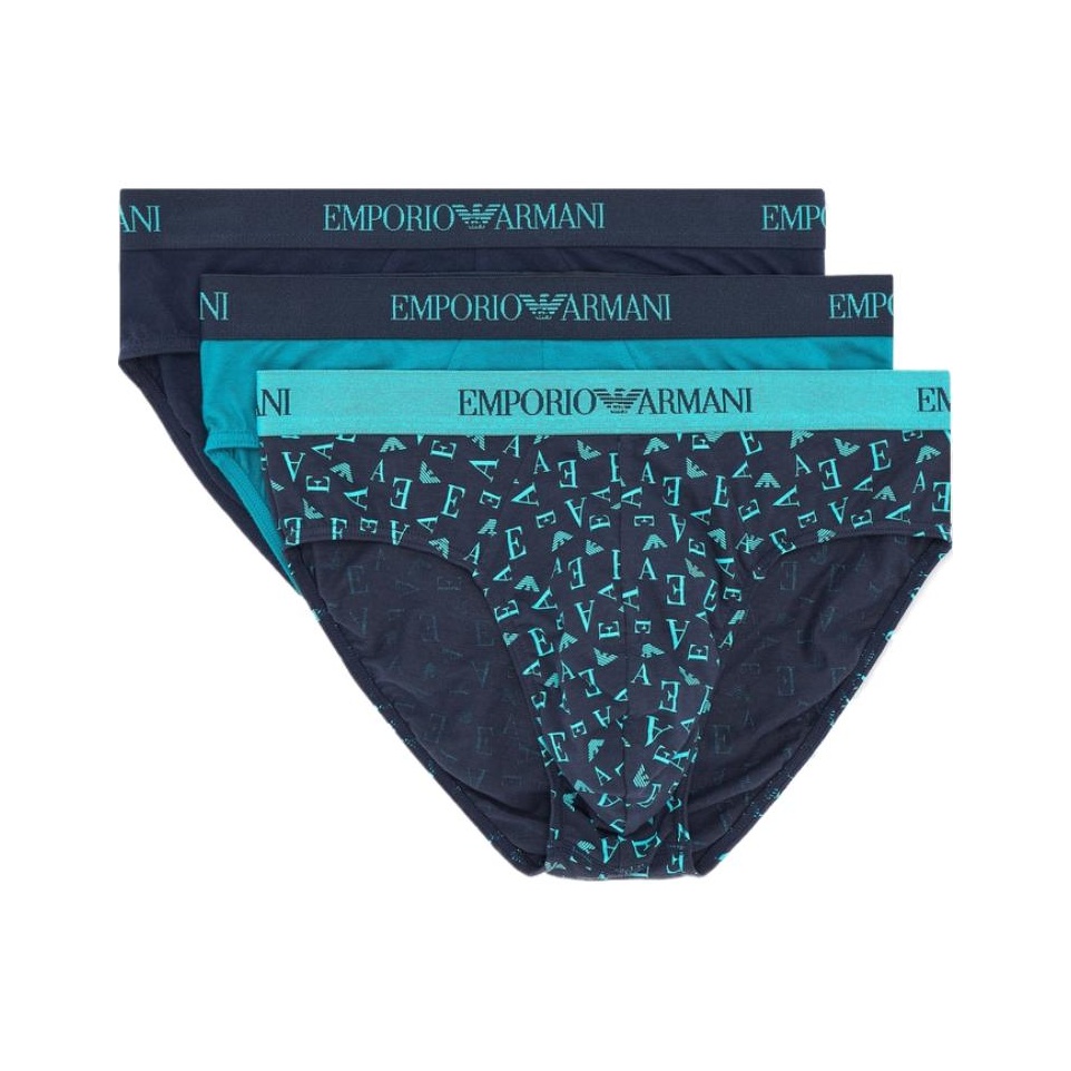 

Тройная упаковка трусиков Pure Cotton Jersey EMPORIO ARMANI, синий