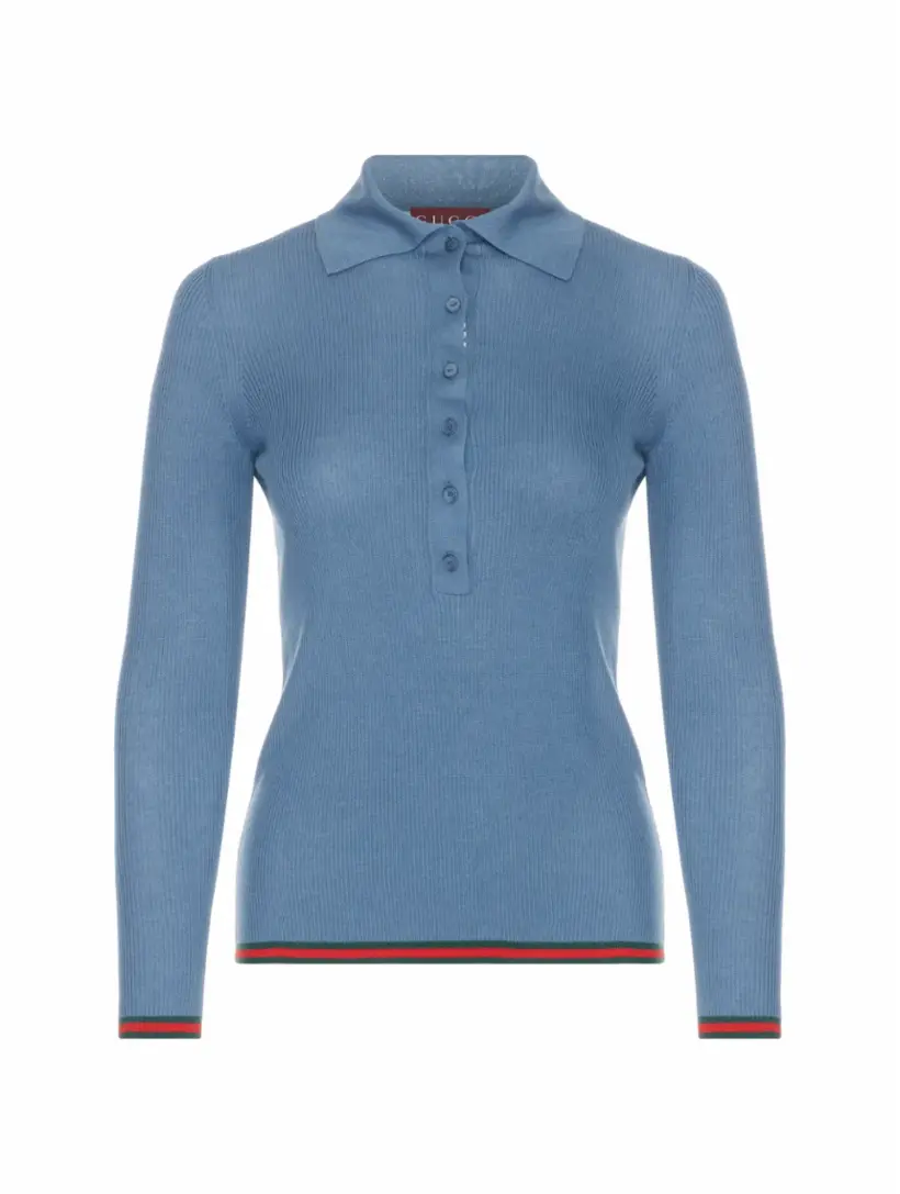 

Кашемировое поло Web Gucci, синий