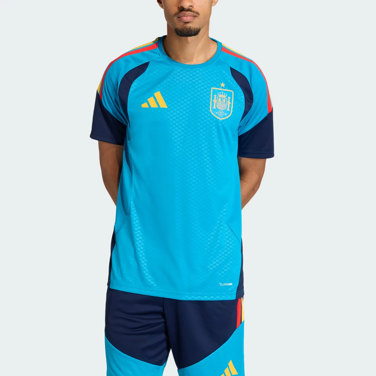 Футболка Spain 26 Tiro Training Jersey для мужчин Adidas, Blue — фото 4