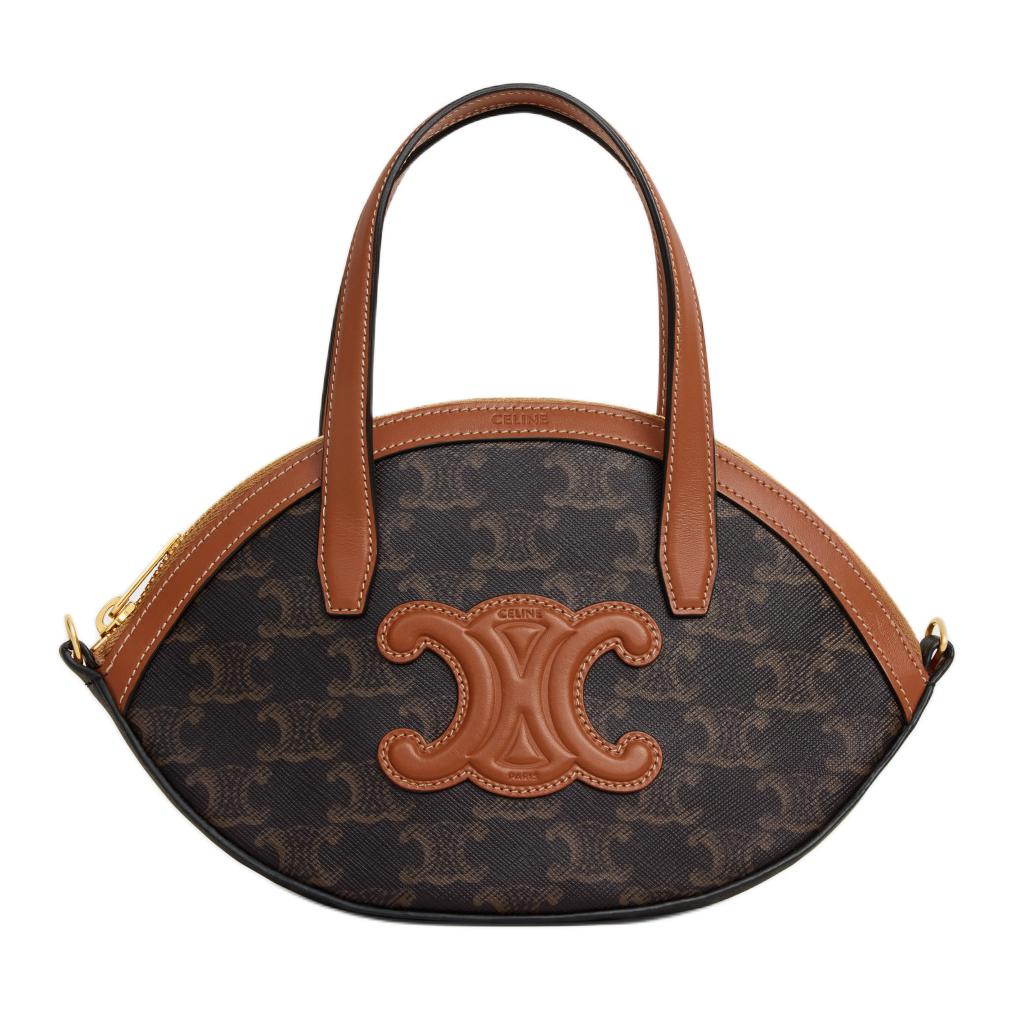 

CELINE Кожаная сумка через плечо, коричневая, модель Crossbody Bag