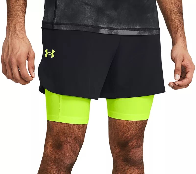 

Мужские тканые шорты 2-в-1 Under Armour, черный