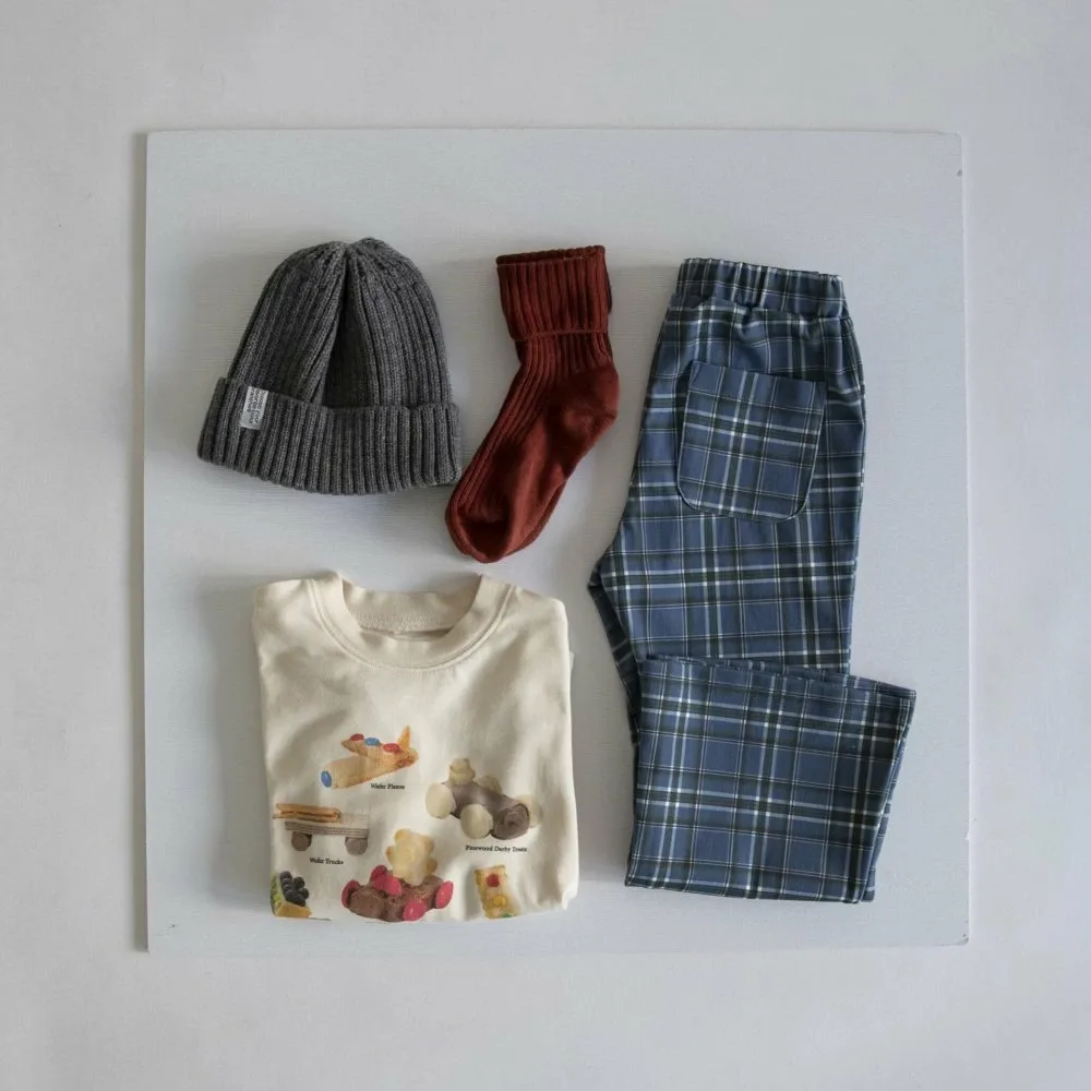 Длинные расклешенные брюки с узором по всей поверхности Branshes, Navy blue — фото 3