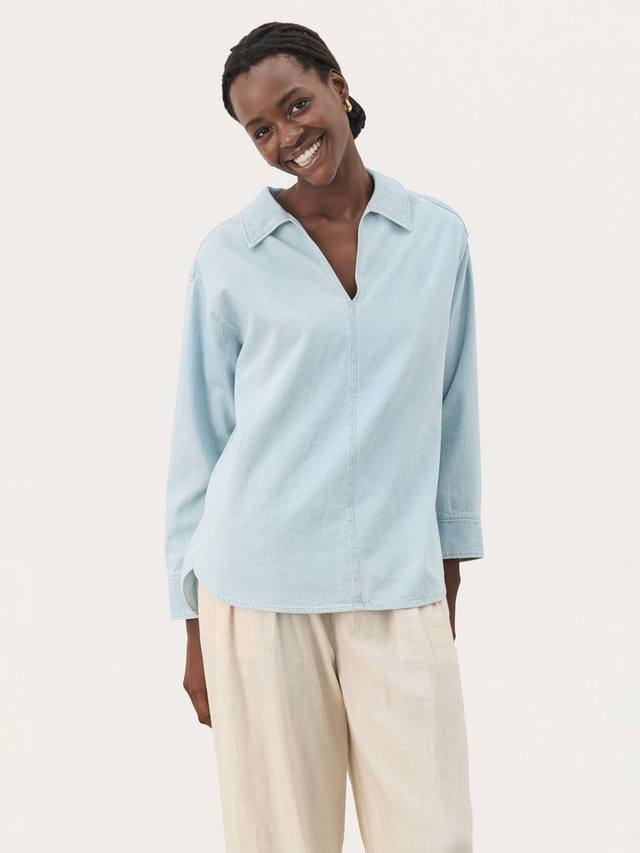 

Норли оверсайз рубашка Part Two, Whiteish Blue