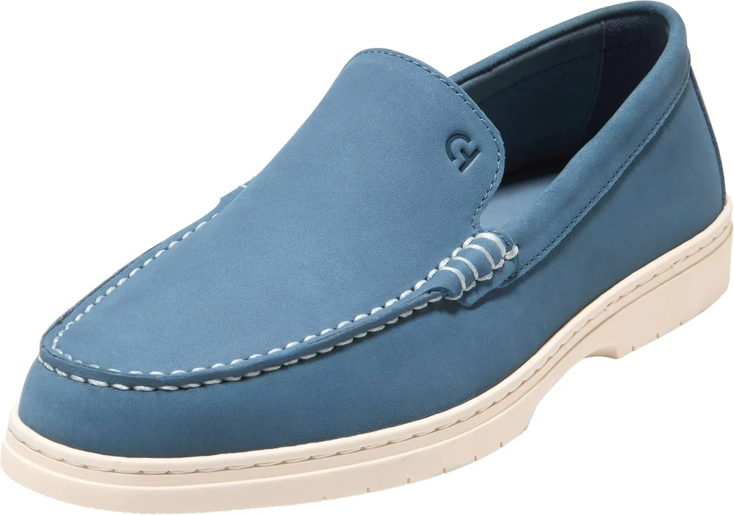 Лоферы из замши с брендом Cole Haan, сине-голубой/слоновая кость