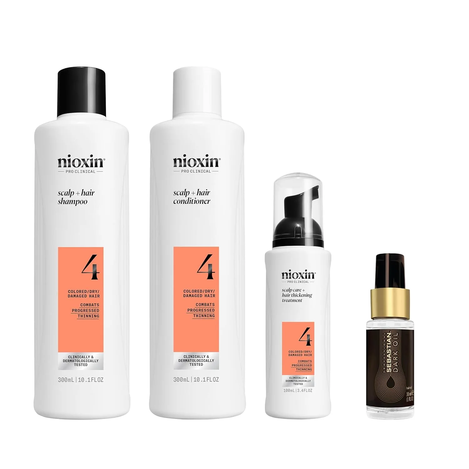 Наборы Nioxin System: очищение, кондиционирование, увлажнение для чувствительной или сухой кожи головы, уменьшение ломкости волос, подходит для всех типов тонких волос, запас на 3 месяца.