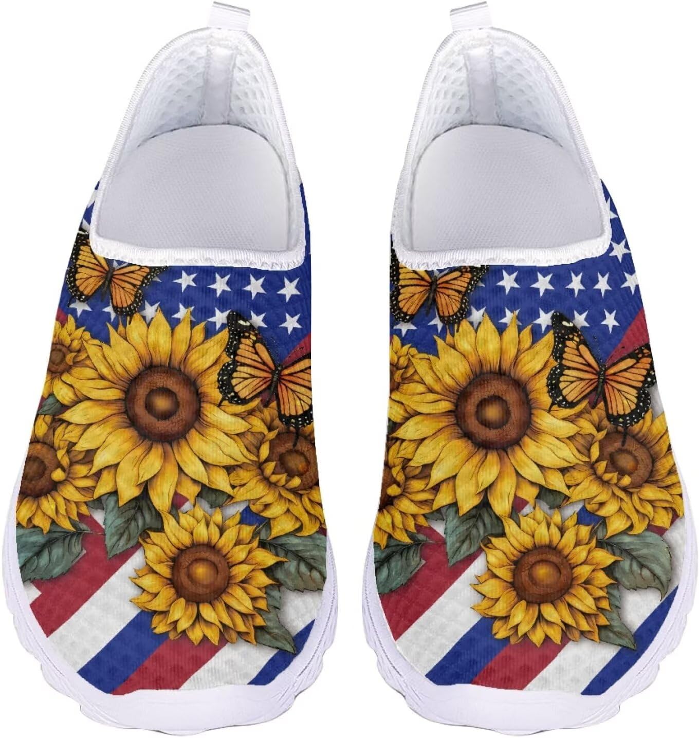 

Кроссовки Kuiaobaty Fashion легкие, дышащие, слипоны для ходьбы, спортивная повседневная обувь, лоферы для женщин и мужчин, American Flag - K