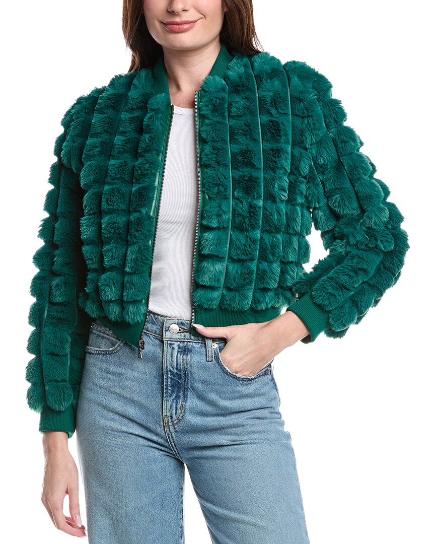 

Укороченная университетская куртка alice + olivia latanya Alice + Olivia, зеленый