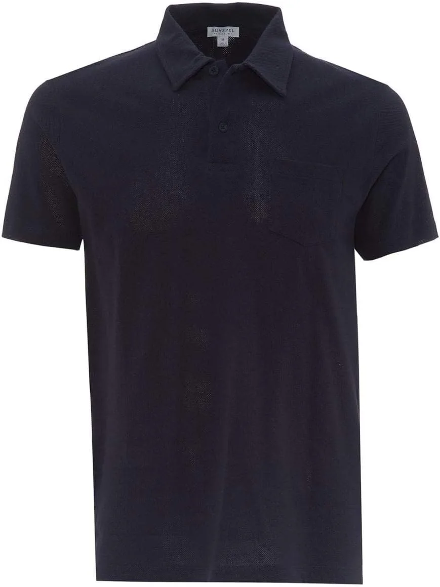 

Поло для мужчин Navy Riviera от Sunspel