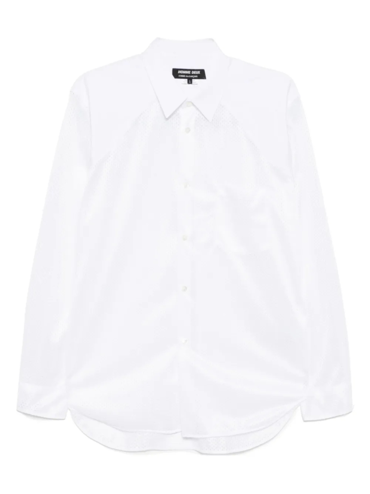 

Сетчатая рубашка Comme des Garçons Homme Deux, белый