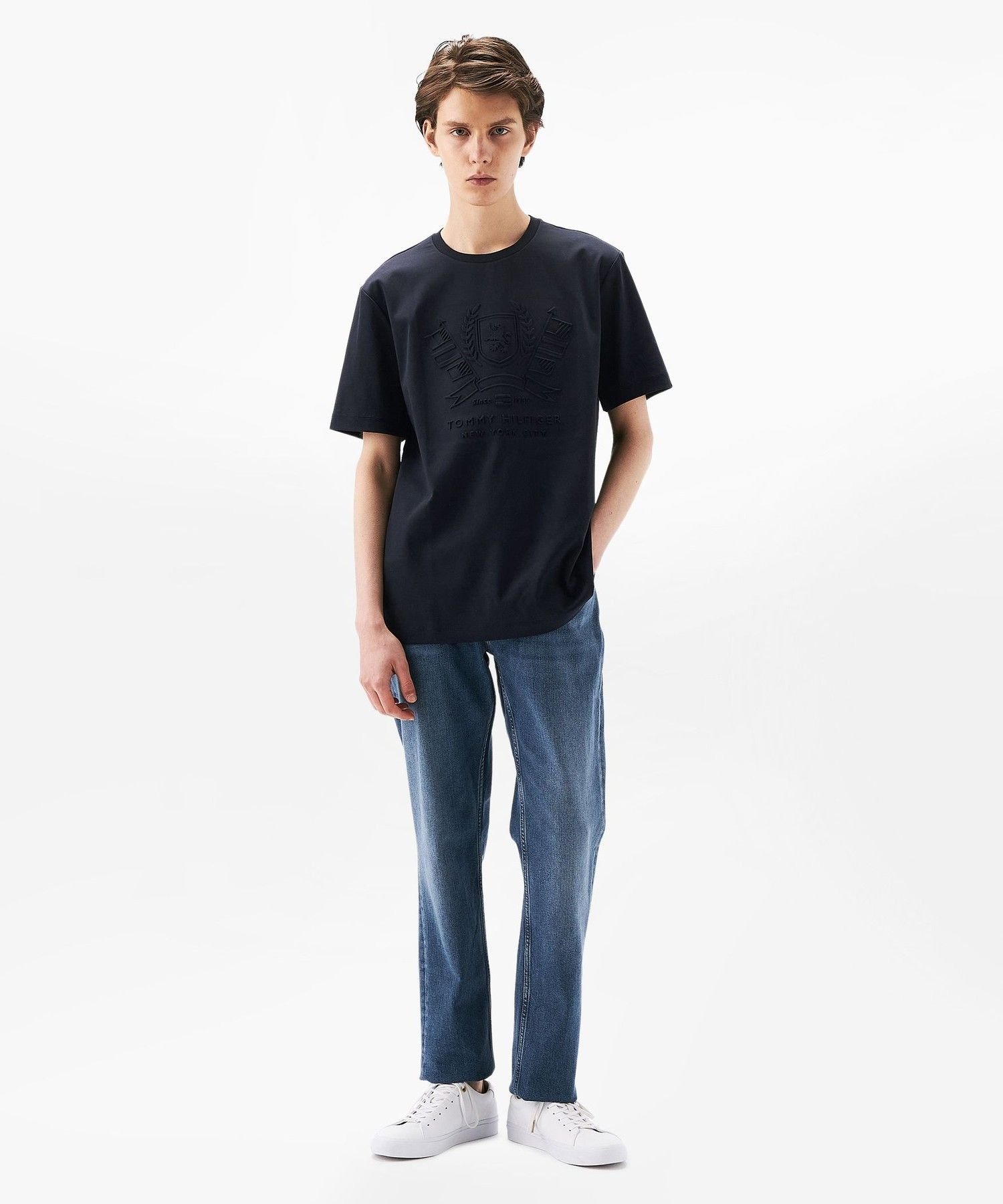 Футболка с рельефным изображением иконки TOMMY HILFIGER, Navy DW5