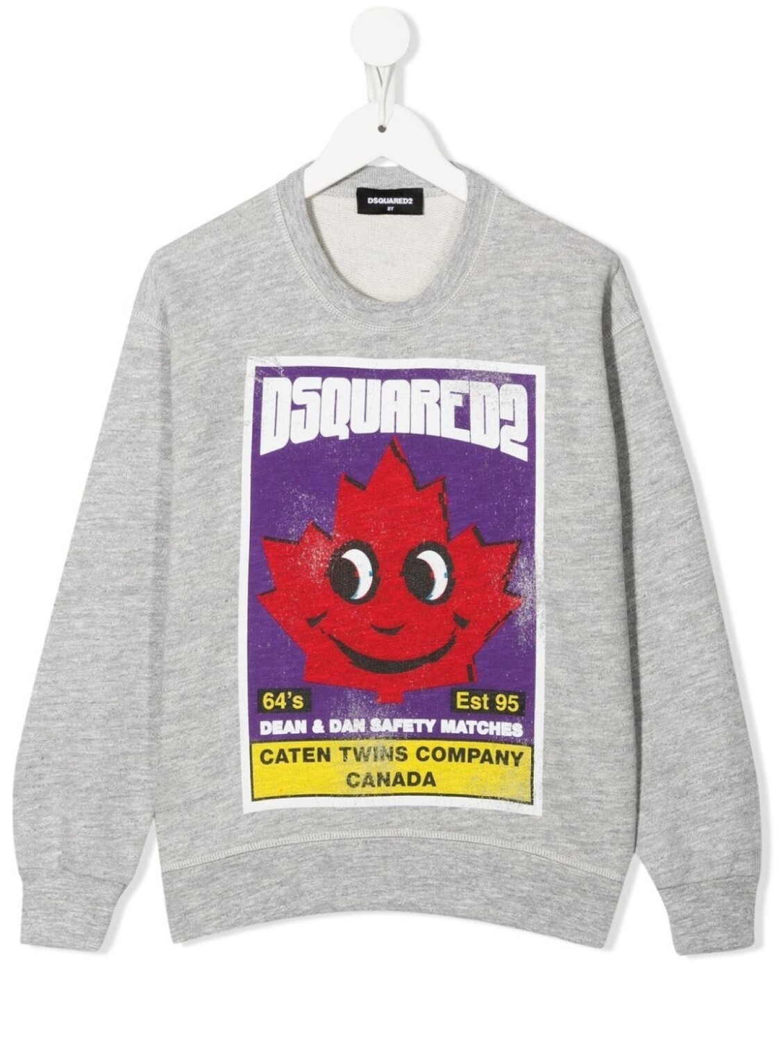 

Dsquared2 меланжевая толстовка с графичным принтом, серый