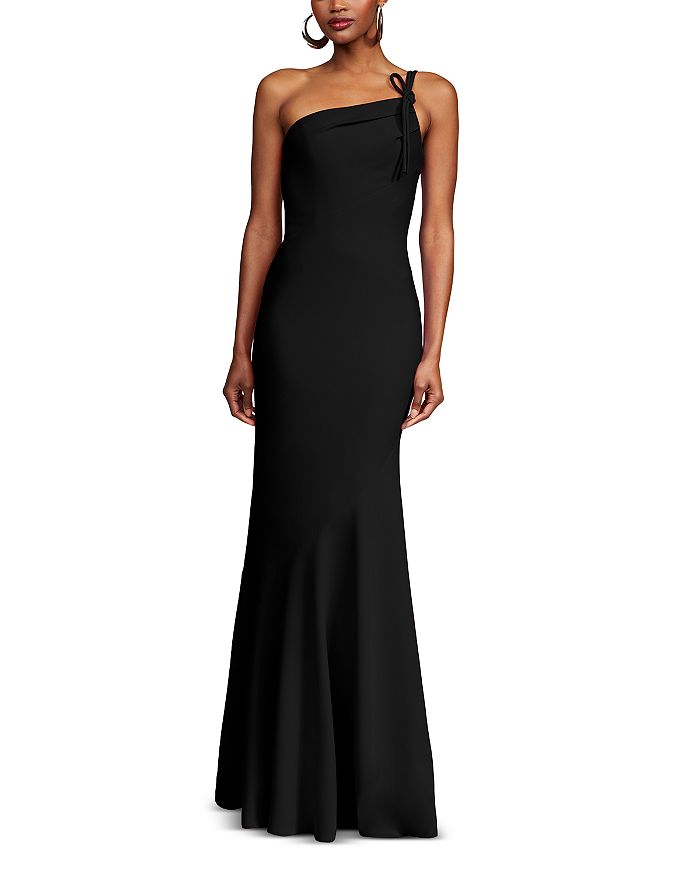 

Платье из крепа «Сибил» HALSTON, черный