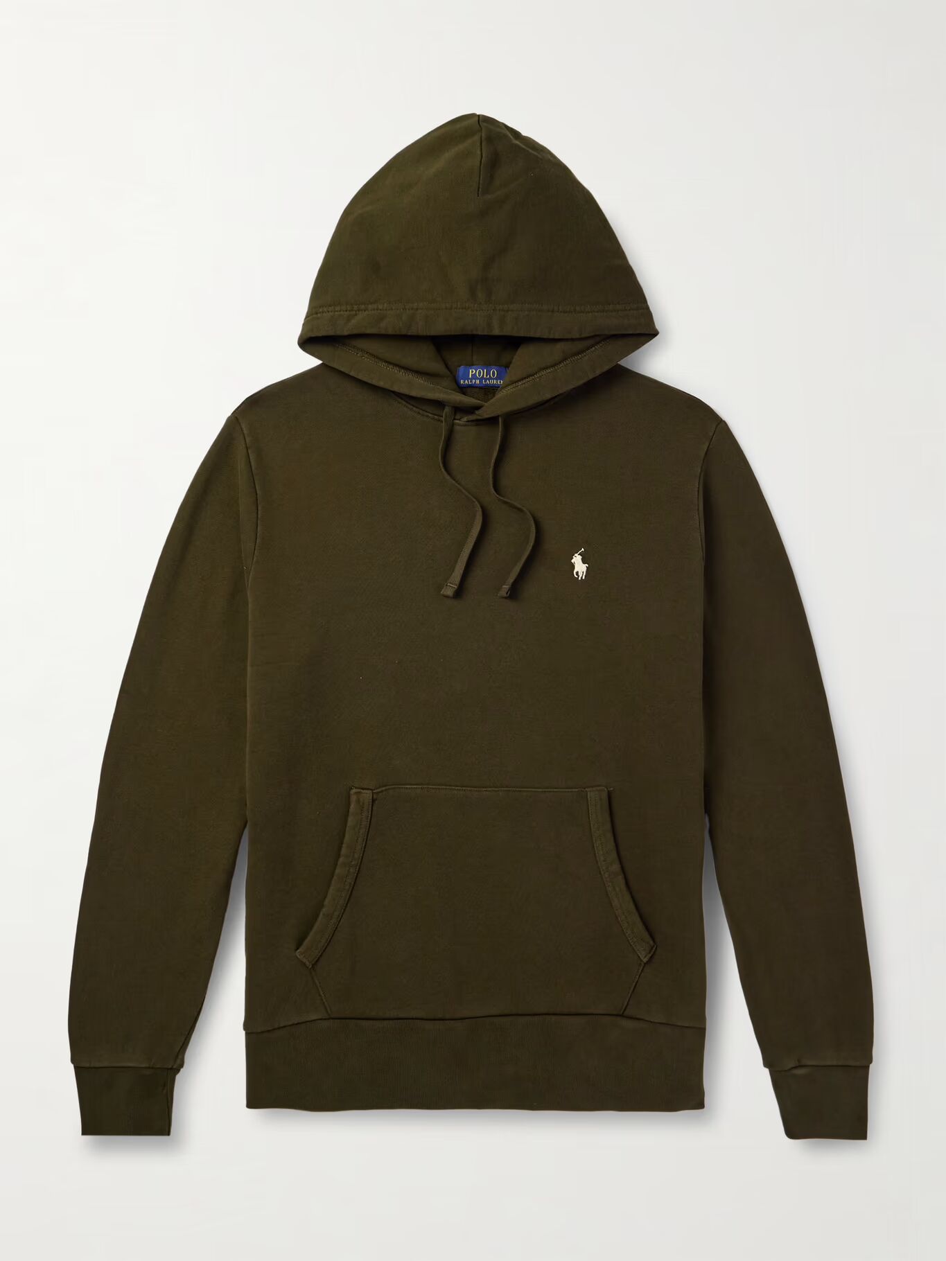 

Толстовка из хлопкового джерси с вышитым логотипом POLO RALPH LAUREN, хаки