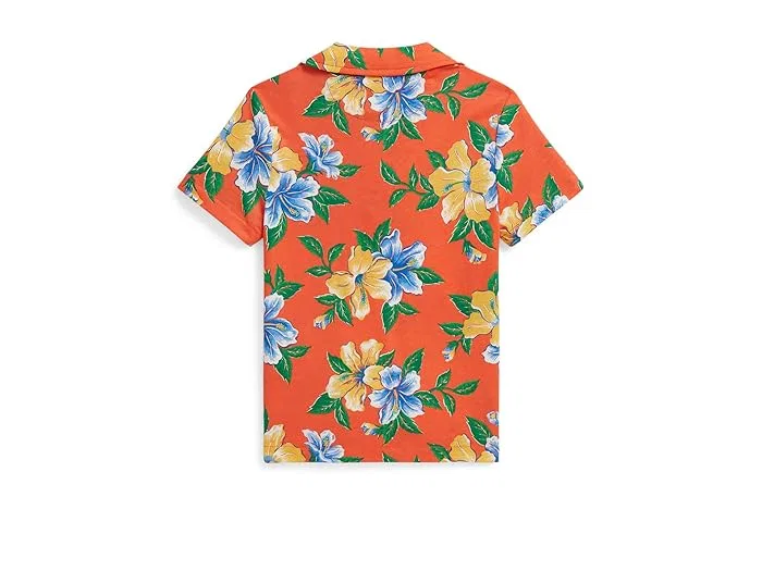 Пижама с флоральным принтом Floral-Print Cotton Jersey Polo Shirt Polo Ralph Lauren Kids, Iconic Hibiscus — фото 2