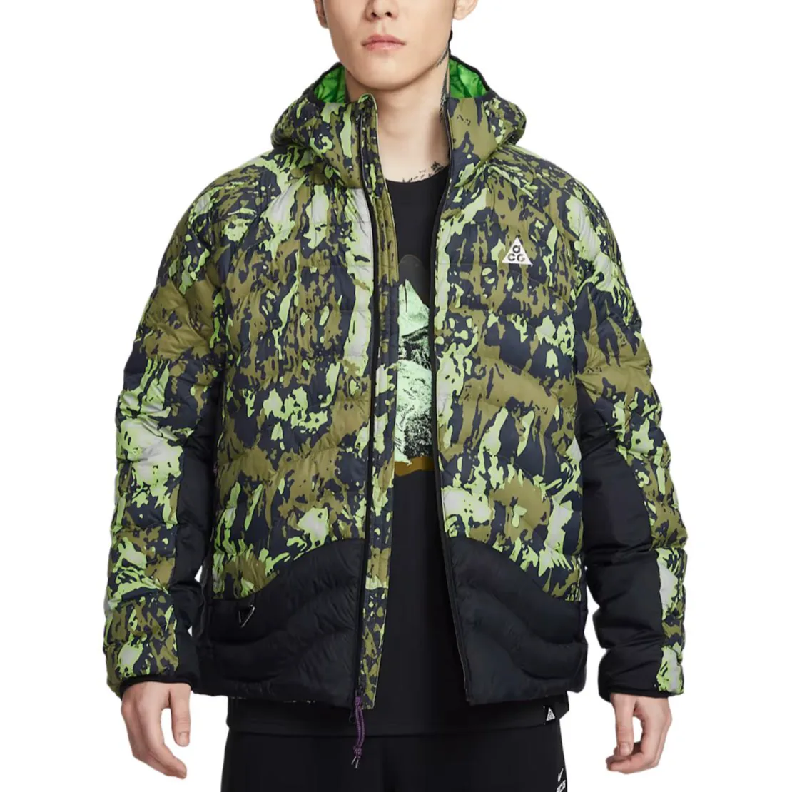Куртка Lava Flow Nike, Preppy Gray/Black/Mint Green/Peak White
