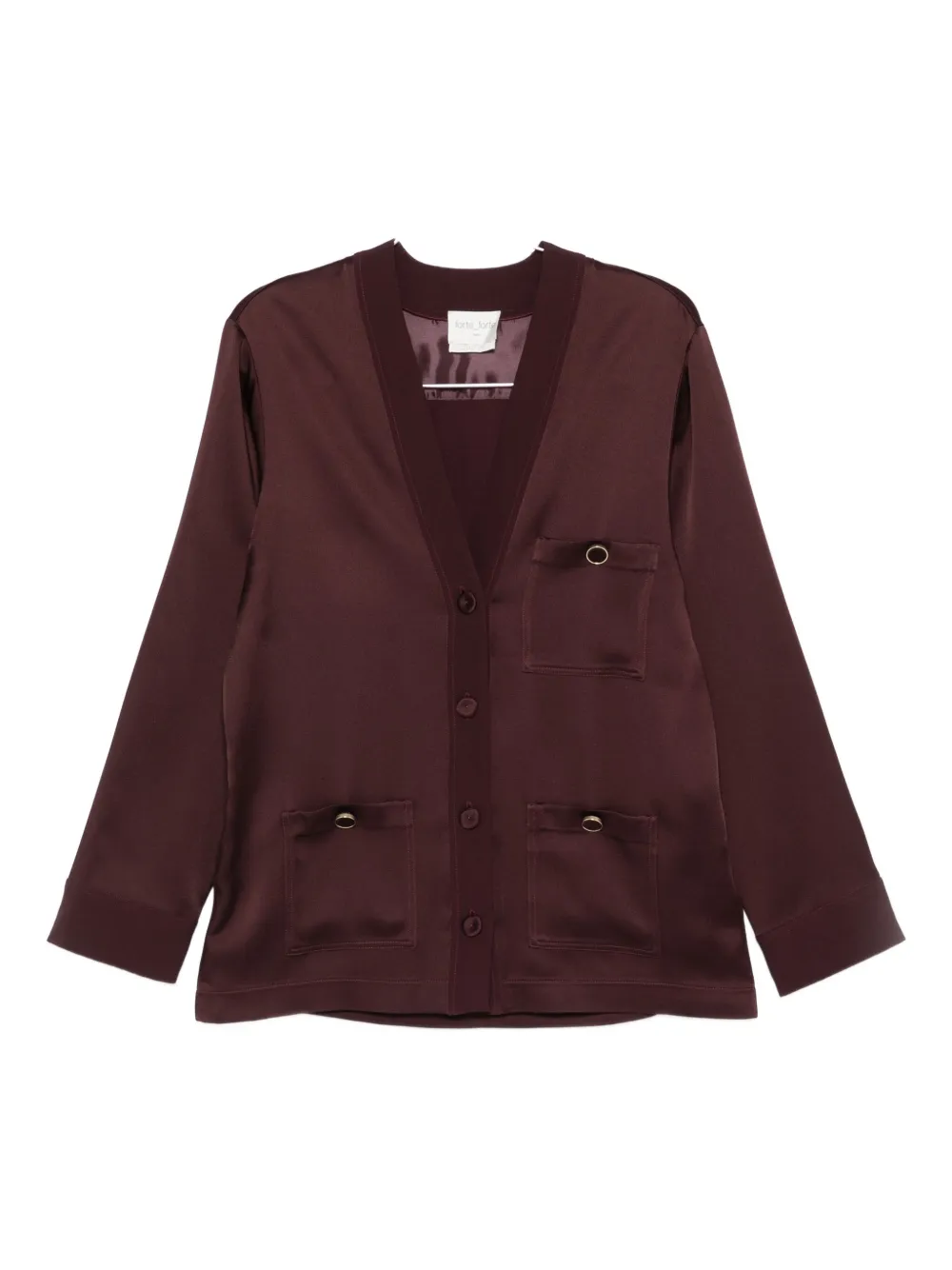 

Приталенный жакет на пуговицах Forte Forte, коричневый