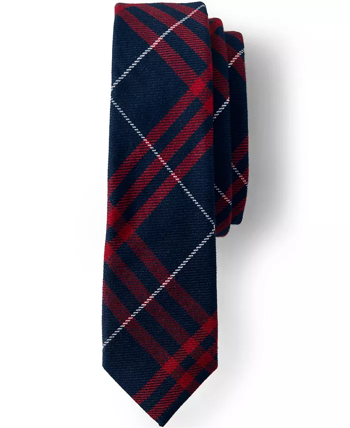 

Мужская школьная форма, взрослый, клетчатый галстук, который нужно завязать Lands' End, красный