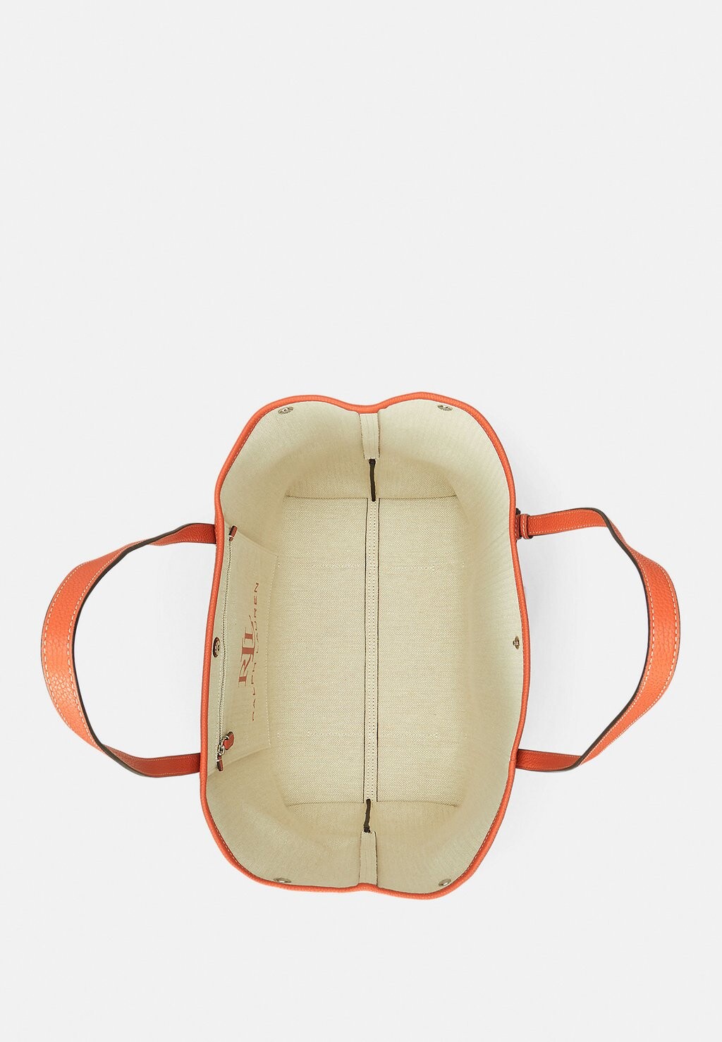 

Сумка Weekender PEBBLED LEATHER LARGE EMERIE TOTE BAG Ralph Lauren, оранжевый