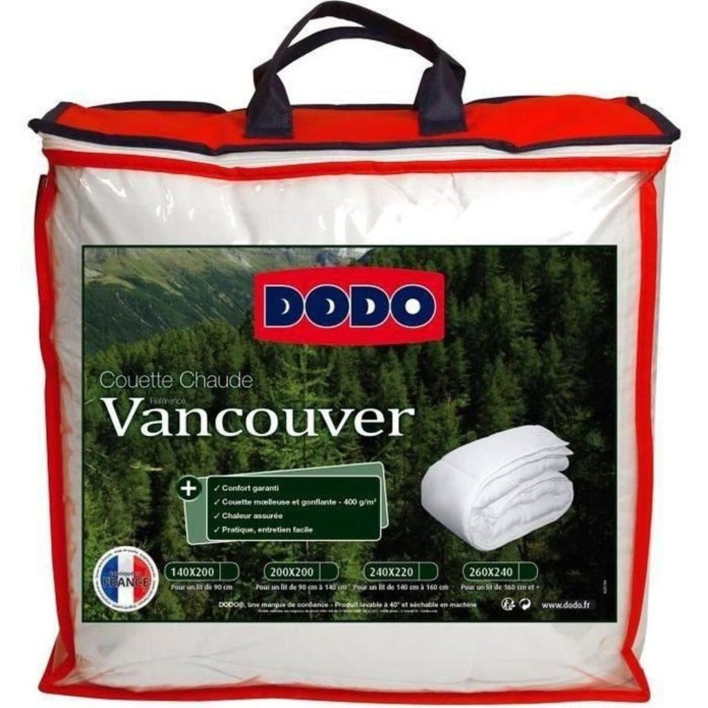 Одеяло DODO теплое 400гр/м² VANCOUVER 200х200 см белый