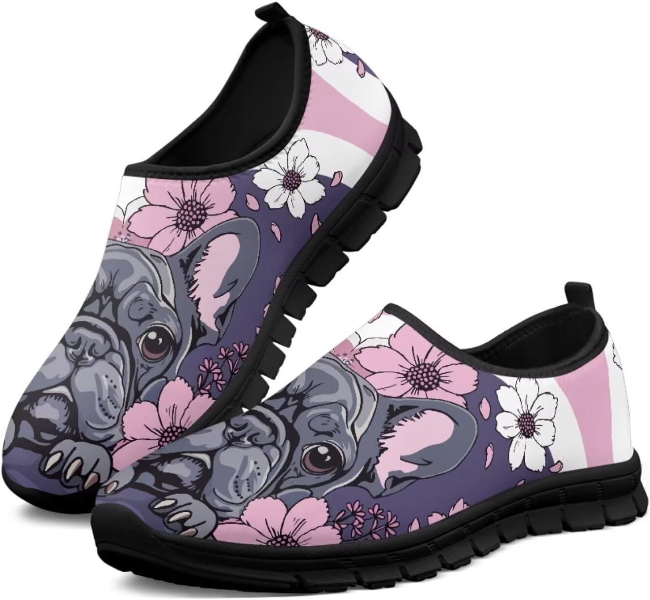 

Женские кроссовки Binienty для прогулок, мужские спортивные слипоны, дышащие низкие лоферы, фиолетовый