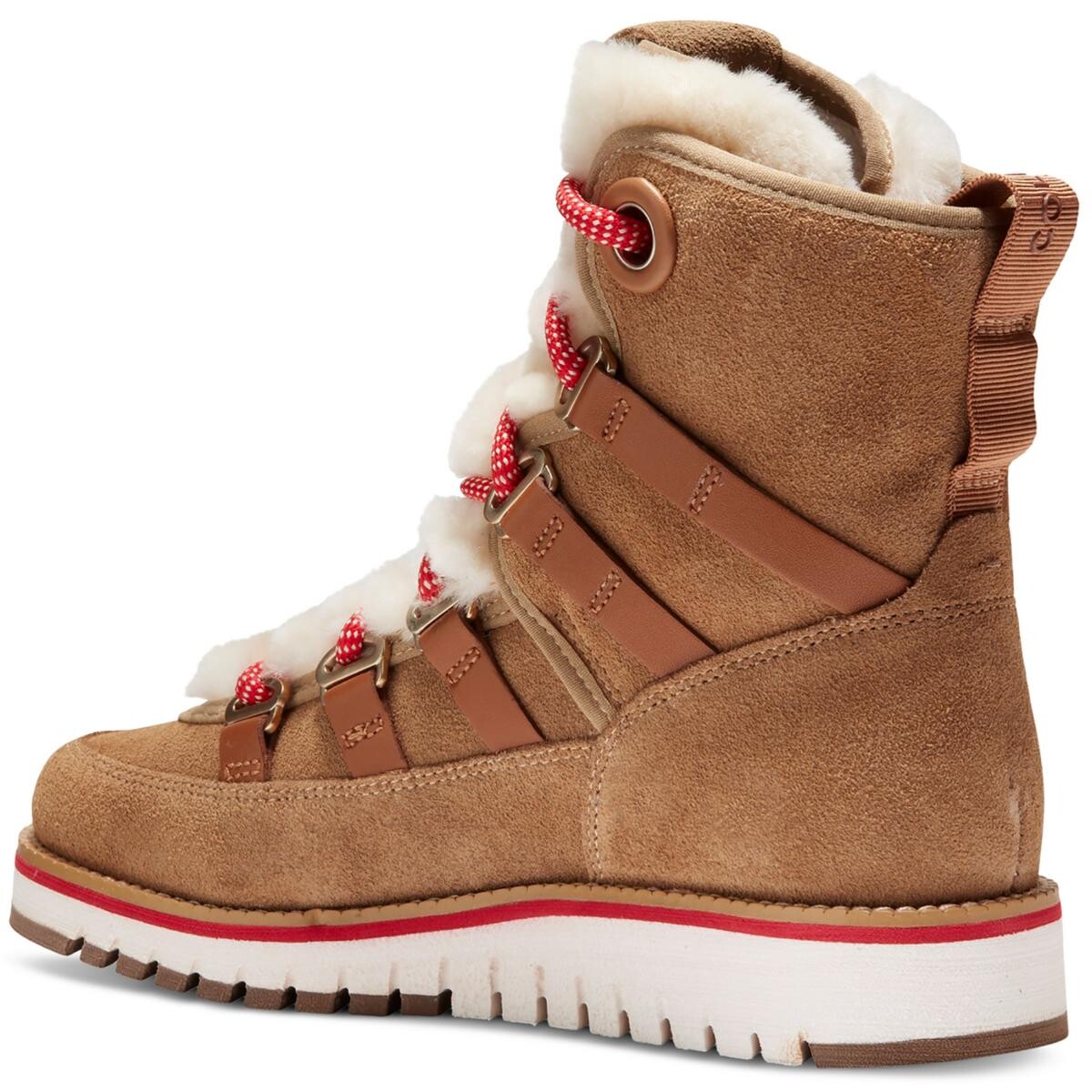 

LUKE HIKER Женские кожаные ботинки на танкетке с шерстяной подкладкой ZeroGrand Cole Haan, цвет Light Whiskey