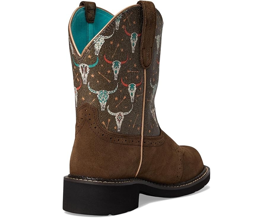 Сапоги женские Ariat Fatbaby Heritage Farrah ковбойские с быками, коричневый — фото 3