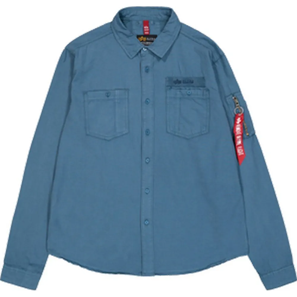 

Рубашка Alpha Industries Air Force EMB, синий