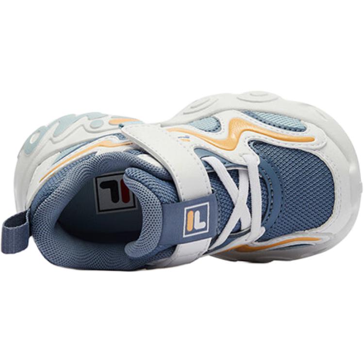 FILA KIDS Низкие противоскользящие износостойкие детские туфли сине-белого цвета для младенцев и малышей — фото 4
