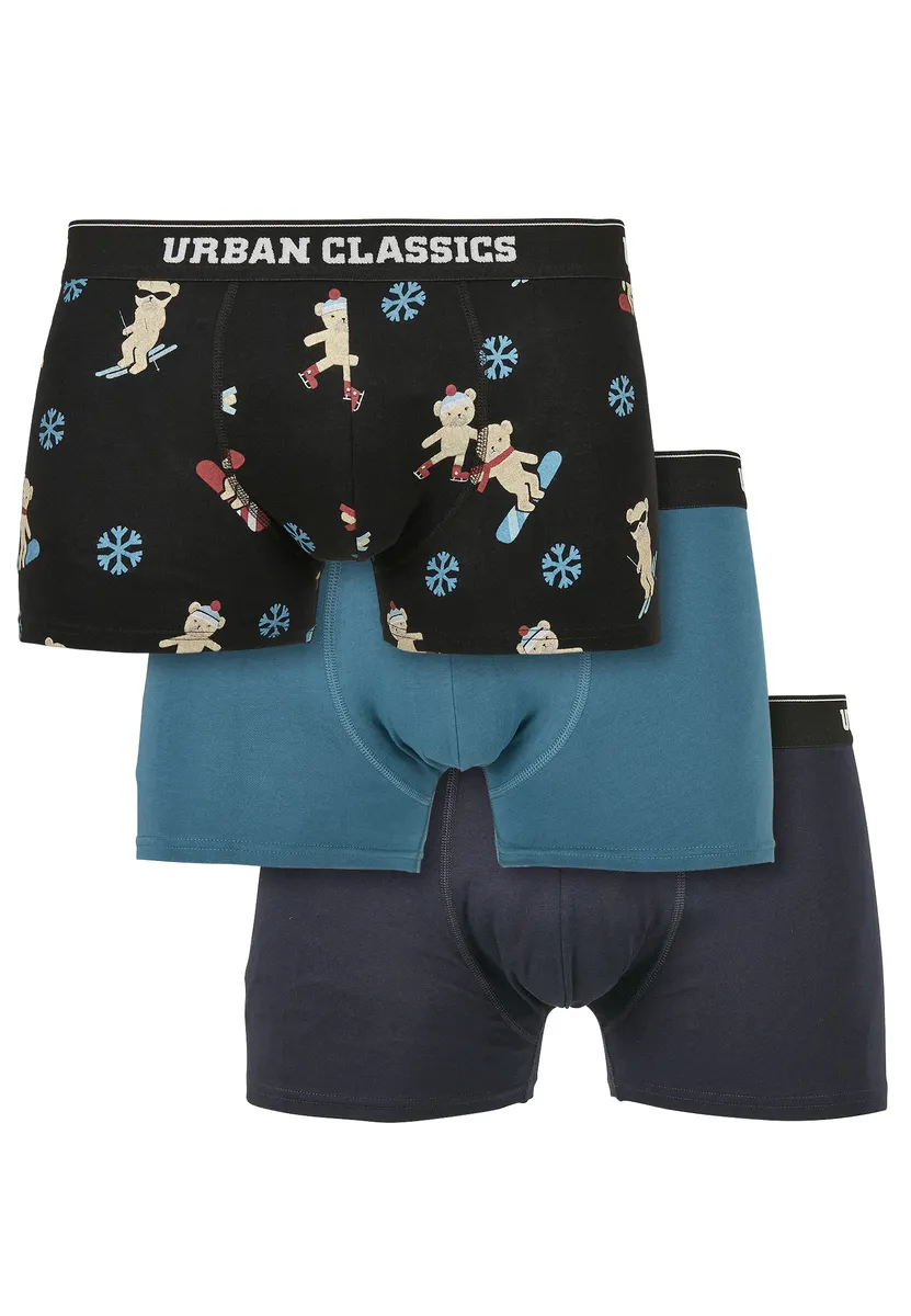 

Боксерские шорты URBAN CLASSICS " Urban Classics Men's Organic X-Mas Boxer Shorts, 3-Pack" (1 шт.), цвет Teddy Aopj Asper Navy
