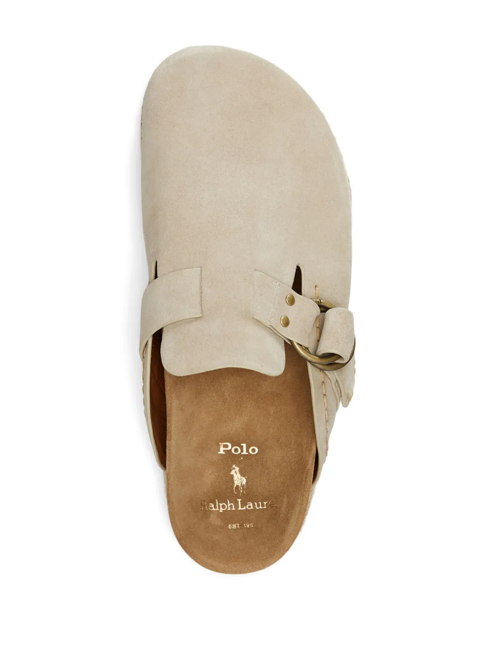 Клоги Turbach с меховой подкладкой POLO RALPH LAUREN, нейтральный — фото 4