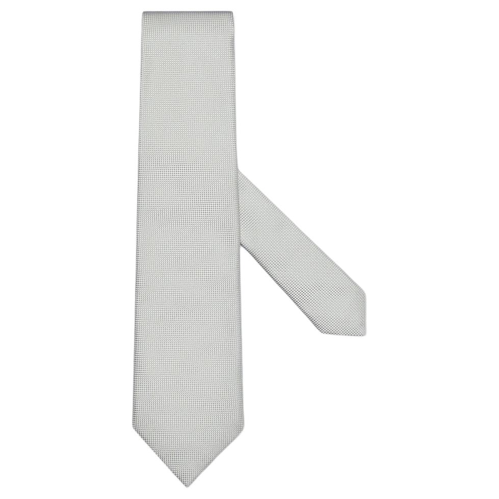 

Ermenegildo Zegna Джаккардовый галстук с заостренным концом Zegna, Light Gray