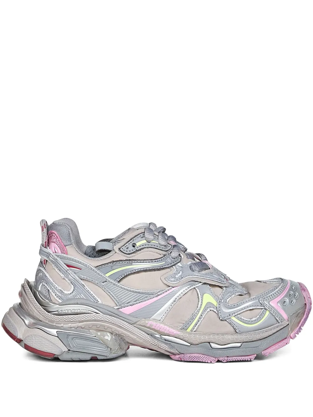 Кроссовки Runner 2.0 с тисненым логотипом Balenciaga, серый
