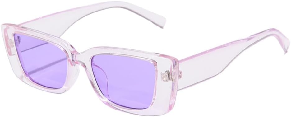 

Женские прямоугольные винтажные солнцезащитные очки в стиле ретро «кошачий глаз», женские очки-«кошачий глаз», очки для вождения, защита от ультрафиолета UV400 MTZJH, Clear Purple