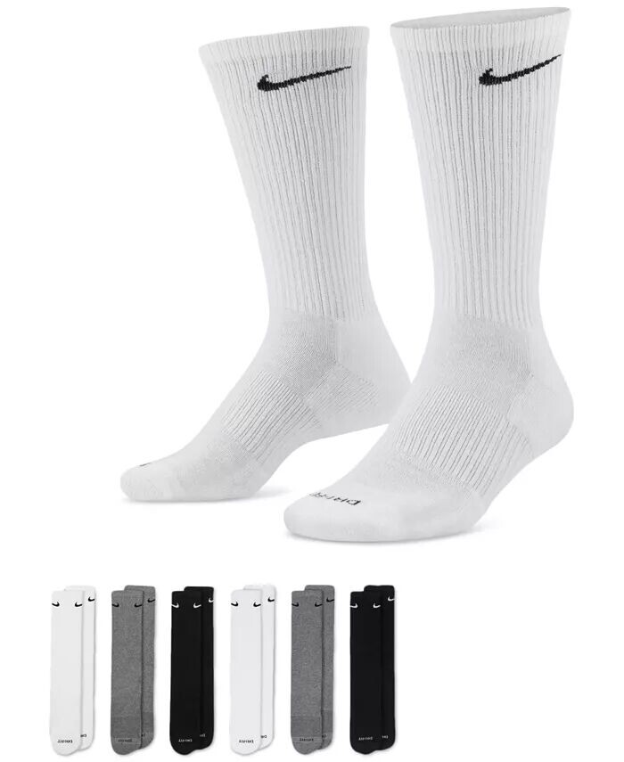

Унисекс повседневные мягкие тренировочные носки (6 пар) Nike, мультиколор