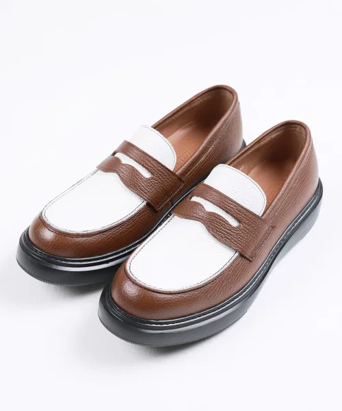 Мужские лоферы BRENOWELT Dunk Brown Combi Penny Loafer — фото 2