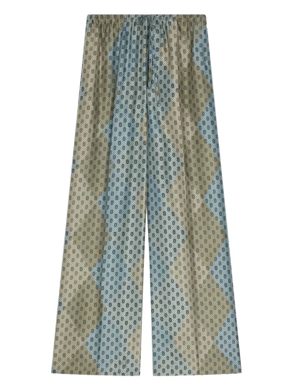 

Брюки с геометричным узором DRIES VAN NOTEN, синий