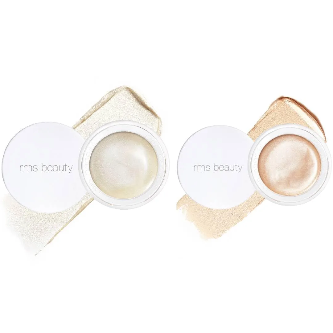 RMS Beauty Luminizer - Хайлайтер для сияющего макияжа, гелево-пудровый хайлайтер, хайлайтер для тела и лица, кремовый хайлайтер для создания эффекта влажного сияния.