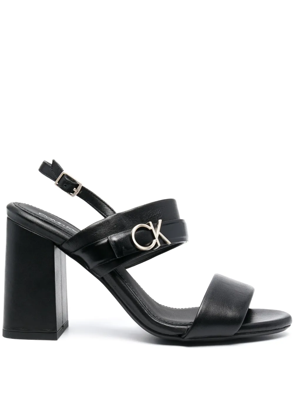 Босоножки с логотипом Calvin Klein, черный