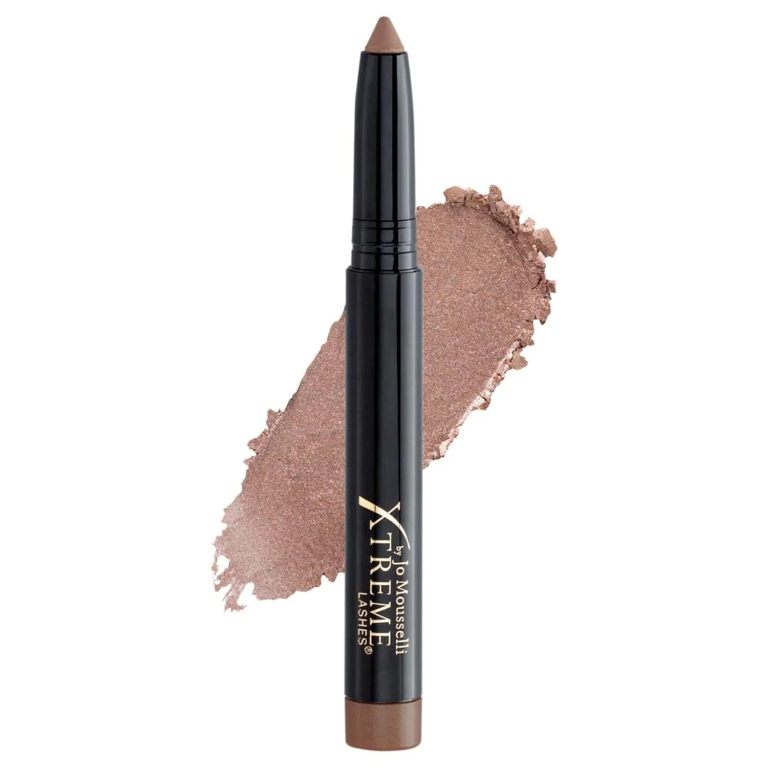 Xtreme Lashes GlideShadow стойкая подводка для век, Bronze, сатиновое покрытие, легкая крем-пудра, без осыпания, безопасна для наращивания ресниц, со встроенной точилкой, Bronze