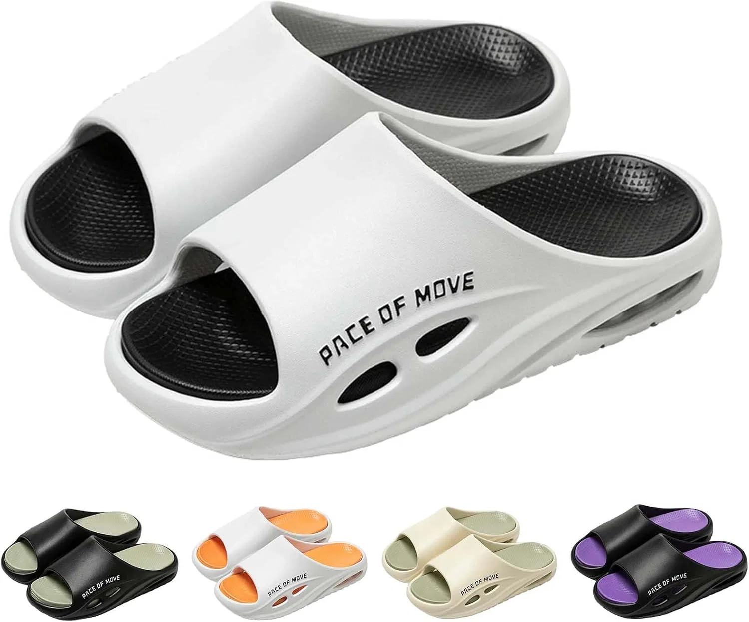 Badelatschen Herren Schlappen Тапочки Sandalen Beachies Strand Schuhe Badeschuhe Hausschuhe Летние шлепанцы и шлепанцы Badeschlappen Badepantoletten Duschschuhe Тапочки RYTEJFES, White — фото 2