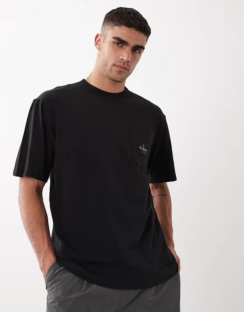 Комплект домашней одежды Calvin Klein Icon Cotton Stretch футболка-футболка, черный