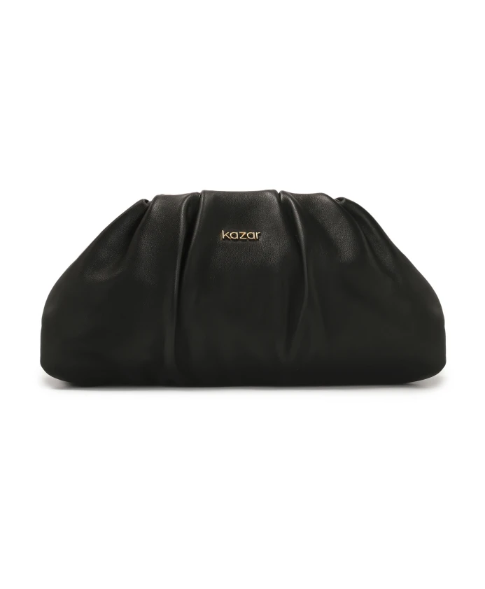 

Черная мятая вечерняя сумочка Kazar, черный